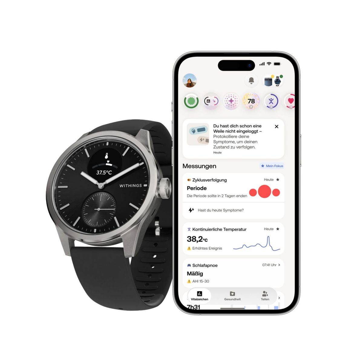 Withings ScanWatch 2, 42 mm black