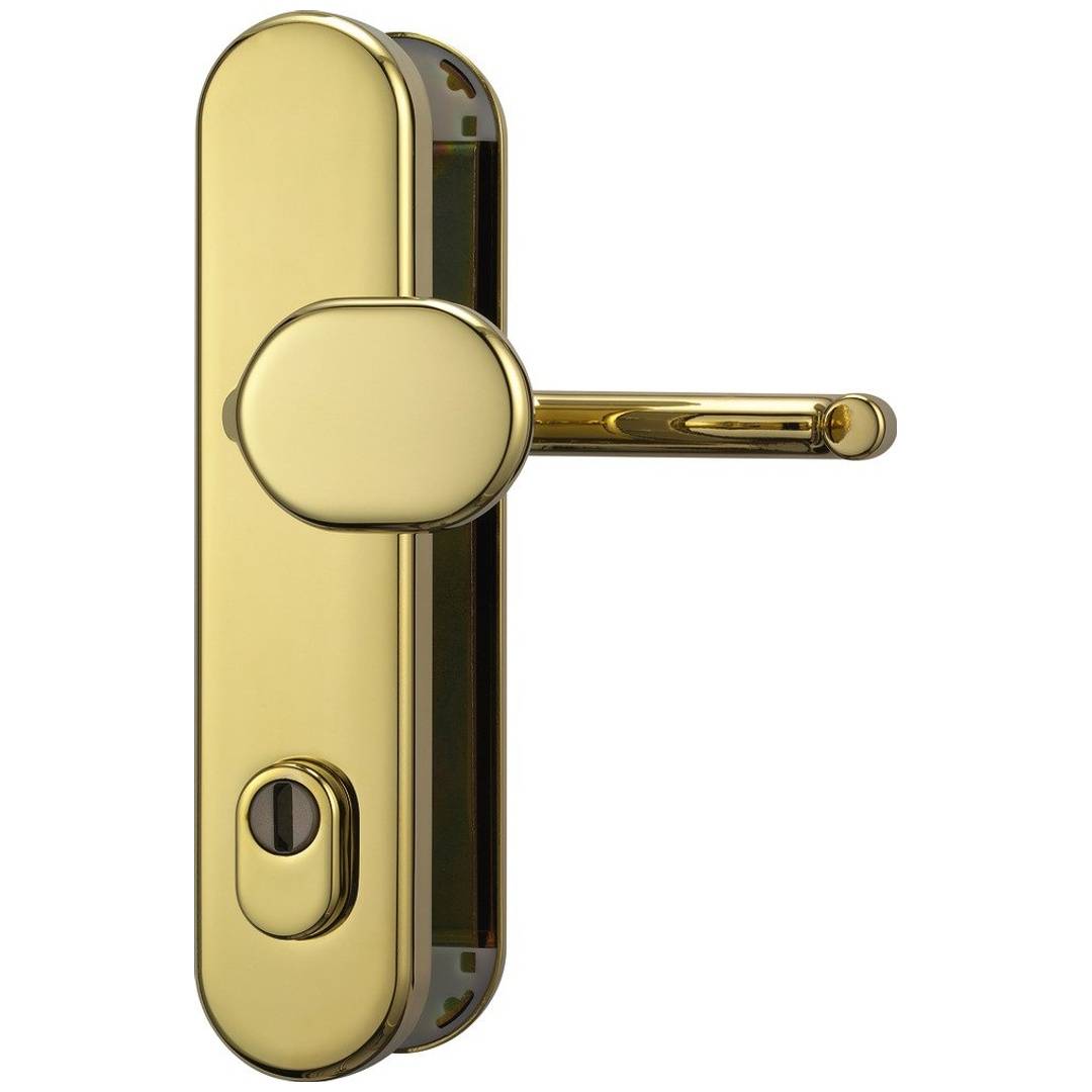 Abus HLZS814 MS EK Schutzbeschlag rund WG, messing, Wechselgarnitur für Haustüren- Modell: HLZS 814 | Farbe: F3 (Messin