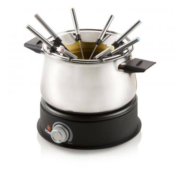 Domo DO 706 F Fondue Edelstahl 1,4l 1500W 8 Gabeln (A) Hausgeräte Kleingeräte Backen Grillen Toast