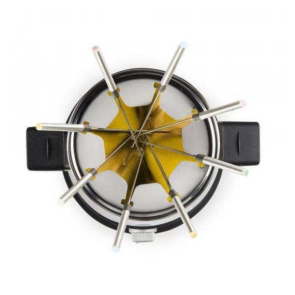 Domo DO 706 F Fondue Edelstahl 1,4l 1500W 8 Gabeln (A) Hausgeräte Kleingeräte Backen Grillen Toast