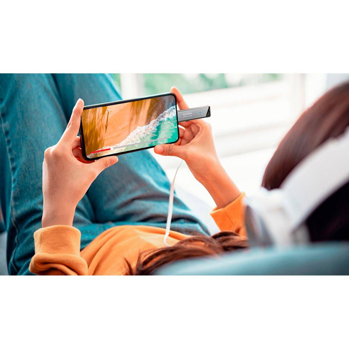 ADATA UE800 - USB-Flash-Laufwerk - 1 TB - USB-C 3.2 Gen 2 - Silber