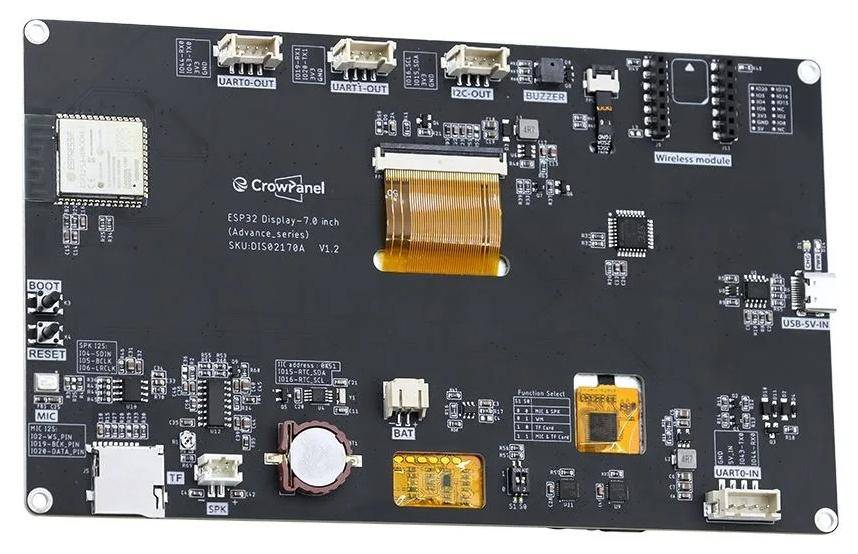 Elecrow CrowPanel Advance 7 Zoll HMI kapazitiver Touchscreen, IPS 800x480, ESP32-S3, RTC, 5V