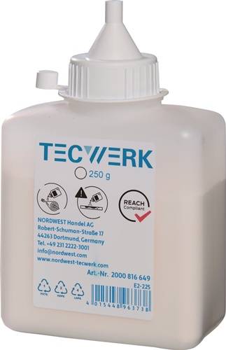Schlagschnurkreide 250g weiß Ku.-Flasche TECWERK