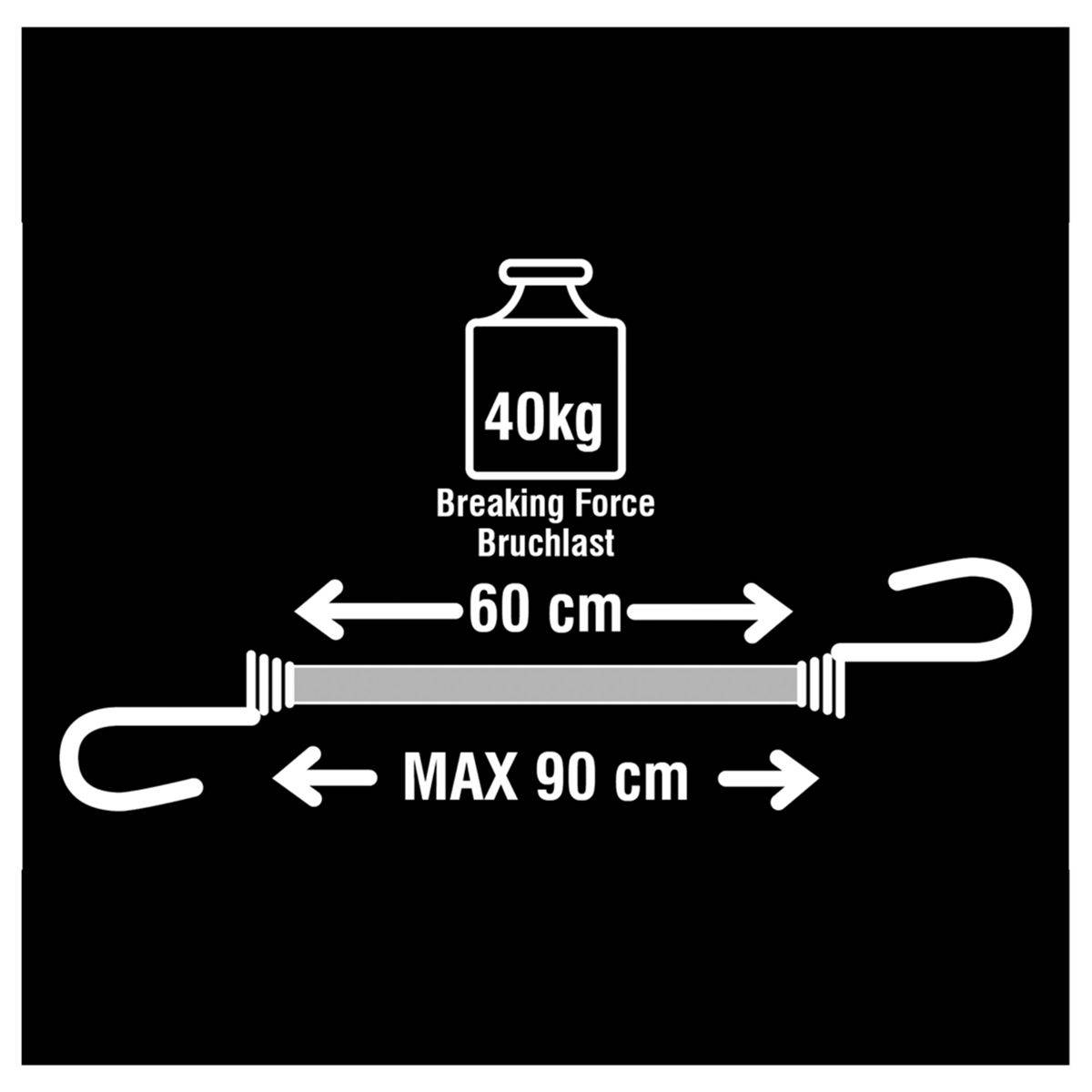 MASTER LOCK Gummi-Spannseile Haken Set-2 Spannseile 60cm Multimedia-Technik Spannseil