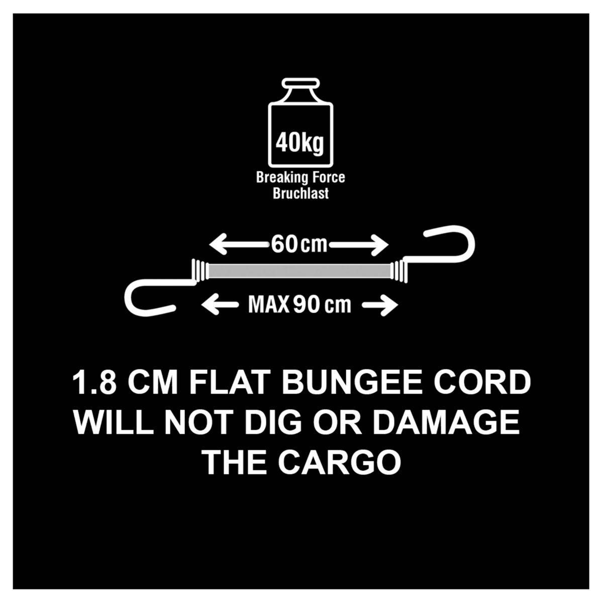 60 cm x 18 mm Smooth Gummi-Spannseil - Rot - 1,8 cm - 60 cm - 1 Stück(e)