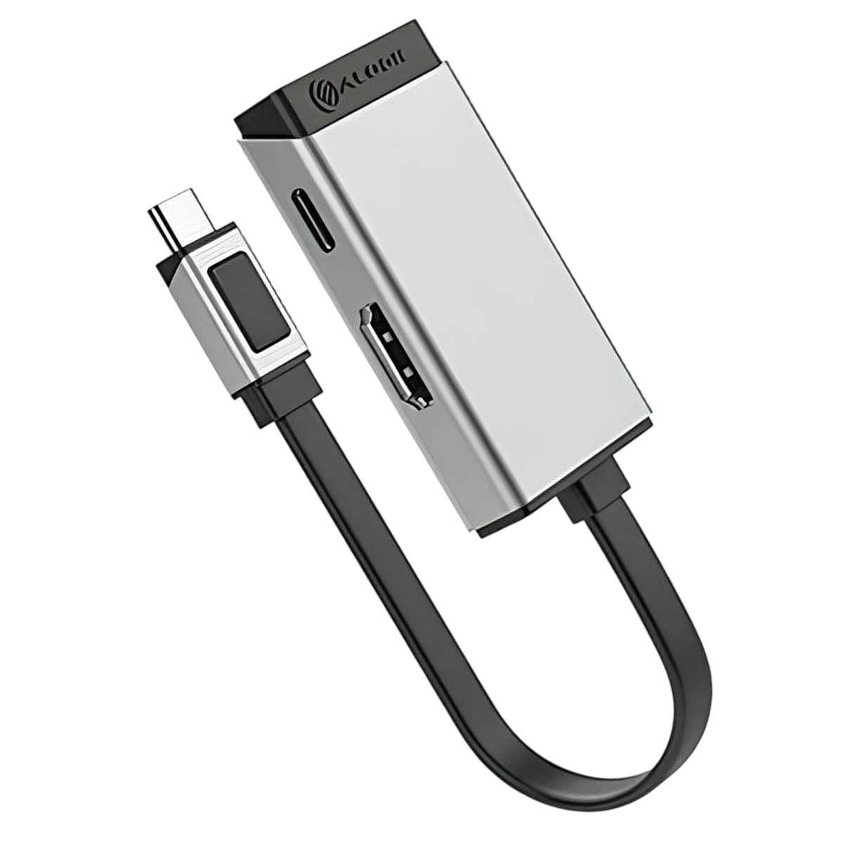 Alogic MagForce DUO Charge - Videoadapter - USB-C männlich zu HDMI, USB-C (nur Spannung)