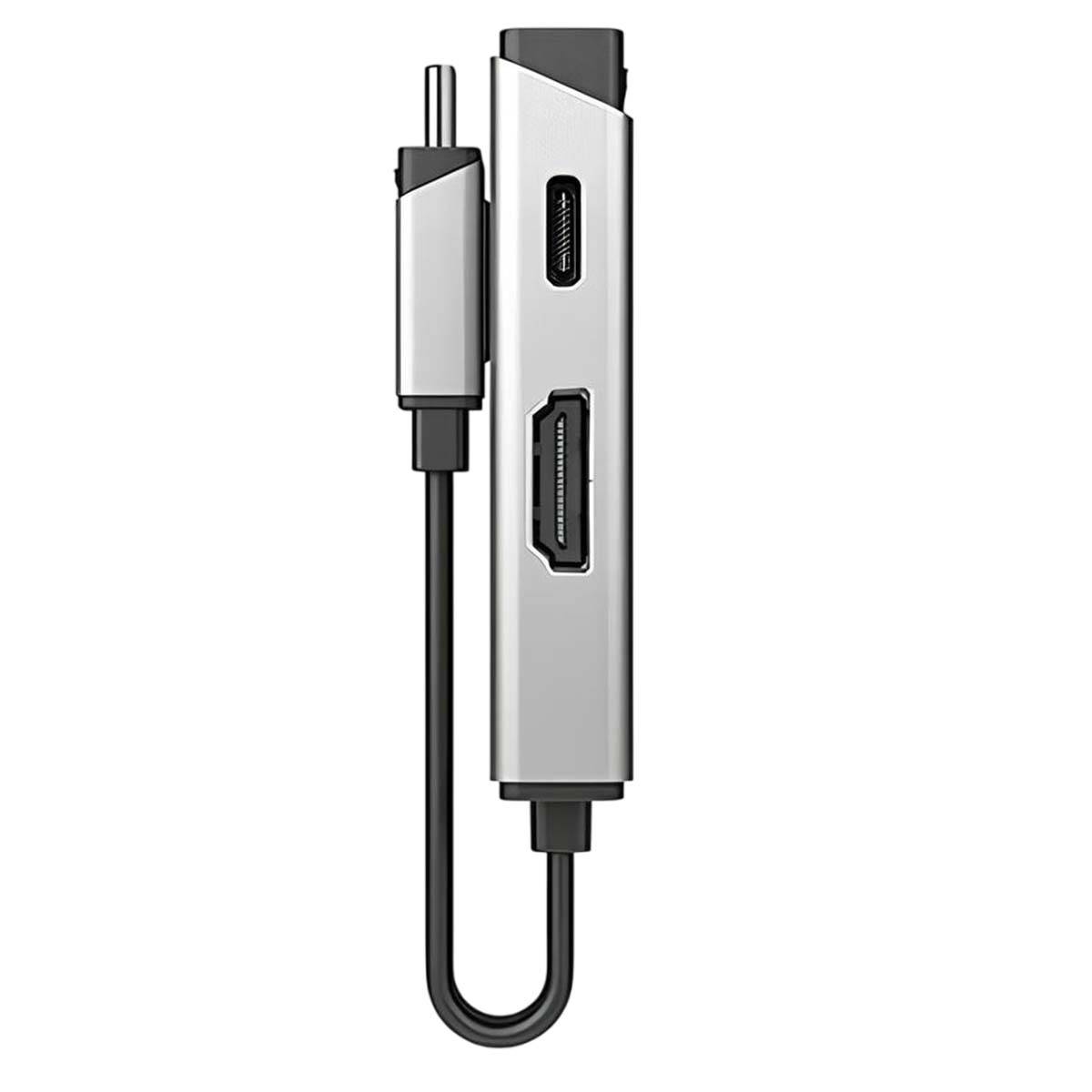 Alogic MagForce DUO Charge - Videoadapter - 24 pin USB-C männlich zu HDMI, USB-C (nur Spannung)