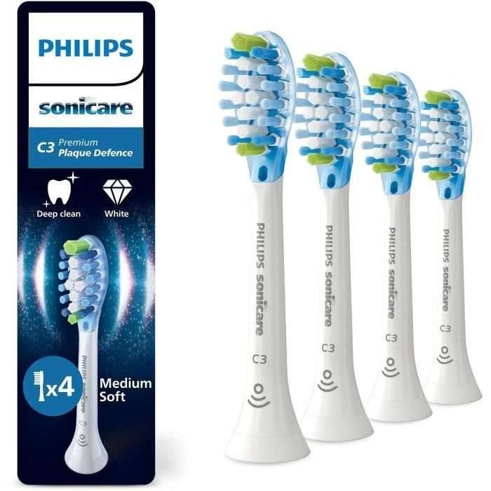 Philips Sonicare C3 Premium Plaque Defense Ersatzbürstenköpfe 4er-Pack, weiß