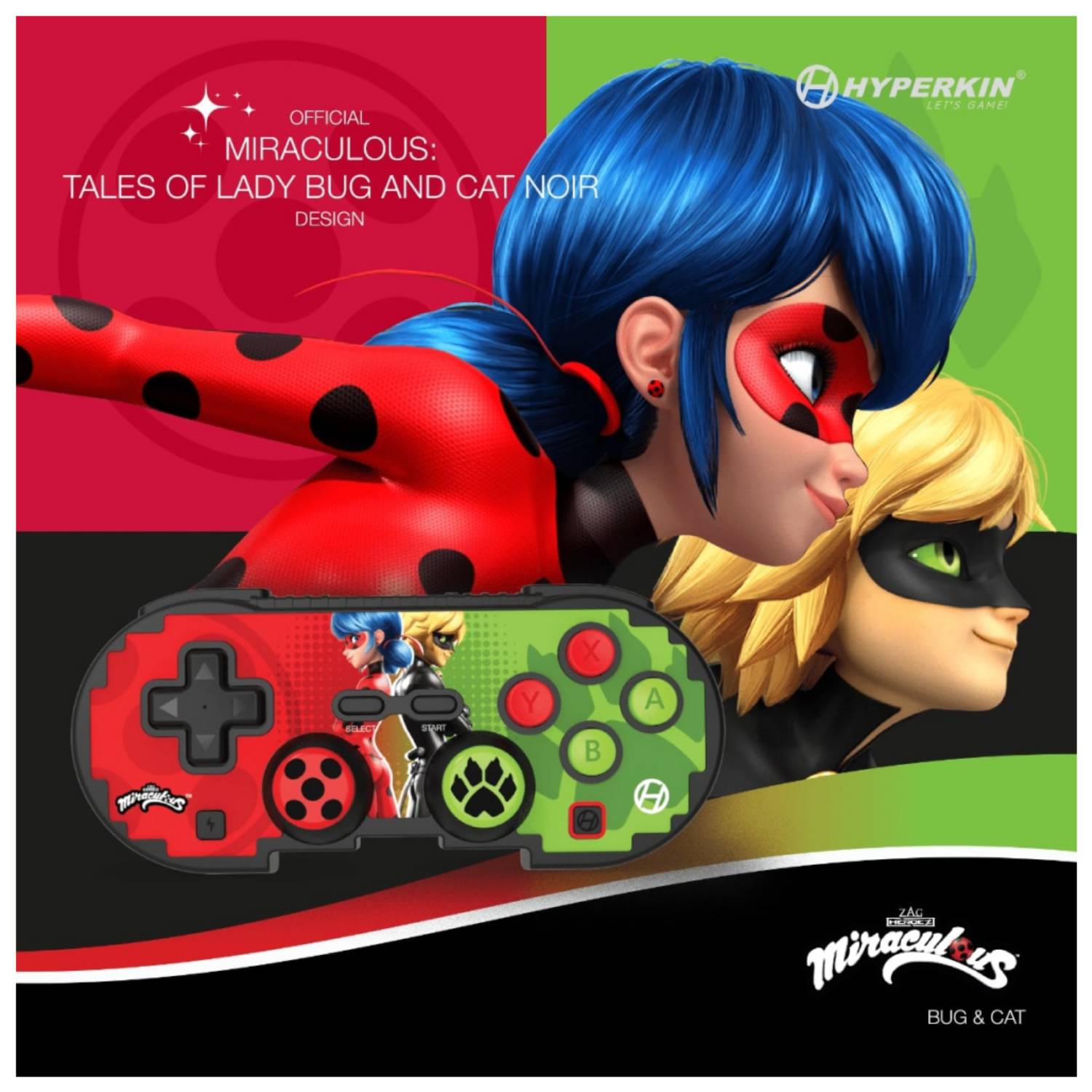 Hyperkin Pixel Art, Gamepad, Nintendo Switch, Nintendo Switch Lite, Nintendo Switch OLED, Kabellos,