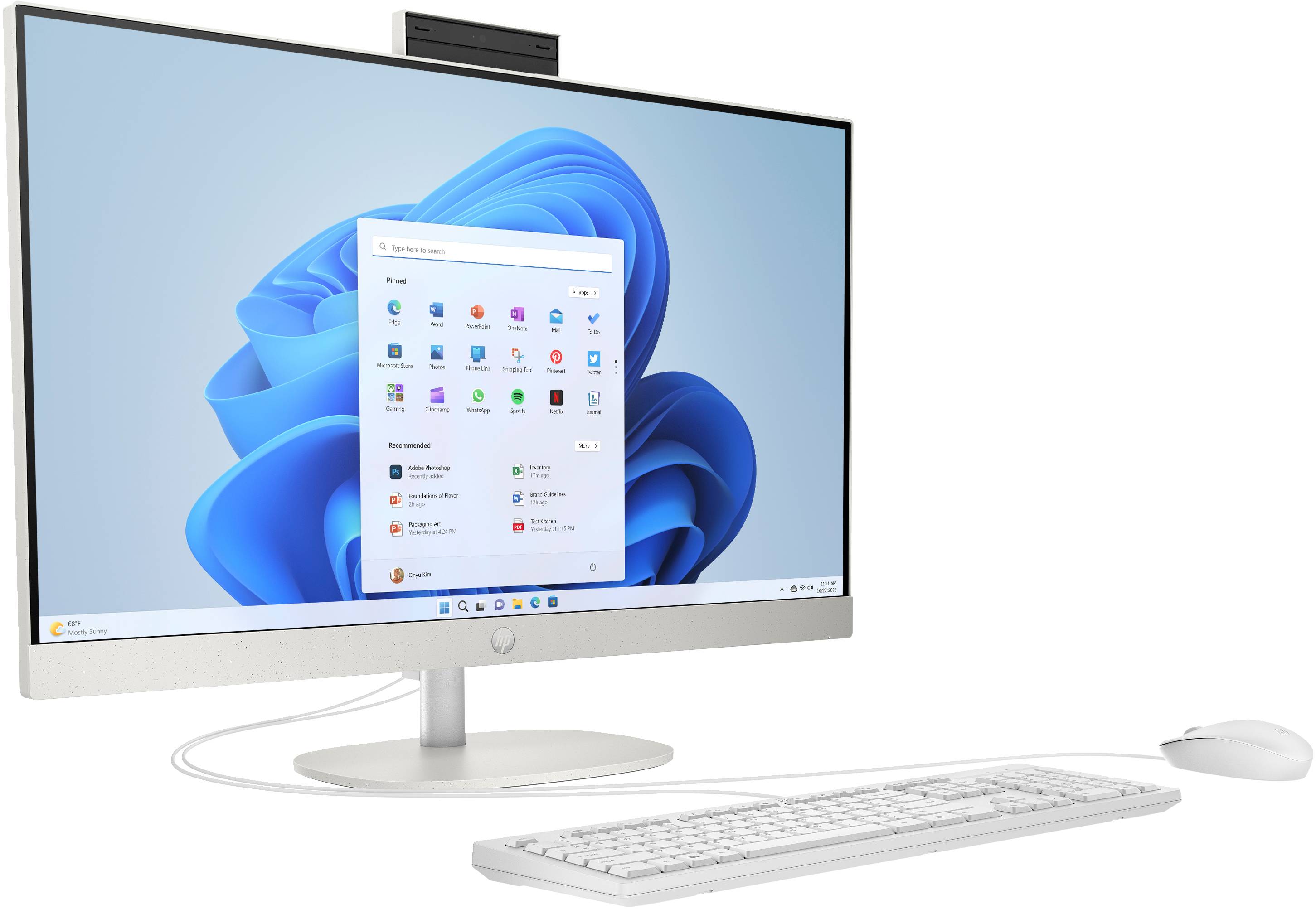 HP 27-cr0104ng, 68,6 cm (27"), Full HD, AMD Ryzen™ 7, 16 GB, 1 TB, Windows 11 Home
