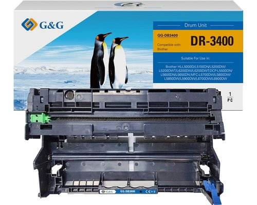 G&G Trommel kompatibel mit Brother DR-3400 Multimedia-Technik Verbrauchsmaterial