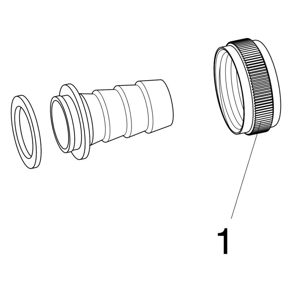 Viega Schlauchverschraubung 1811, flachdichtend, für ID-Schlauch 1/2", G 3/4", Messing verchromt