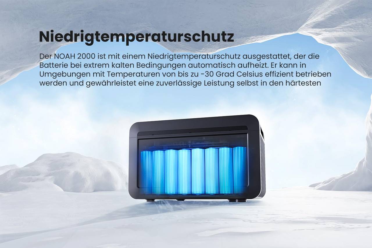Growatt NOAH2000 LiFePO4 Batteriemodul 2048Wh Speicher für Balkonkraftwerk