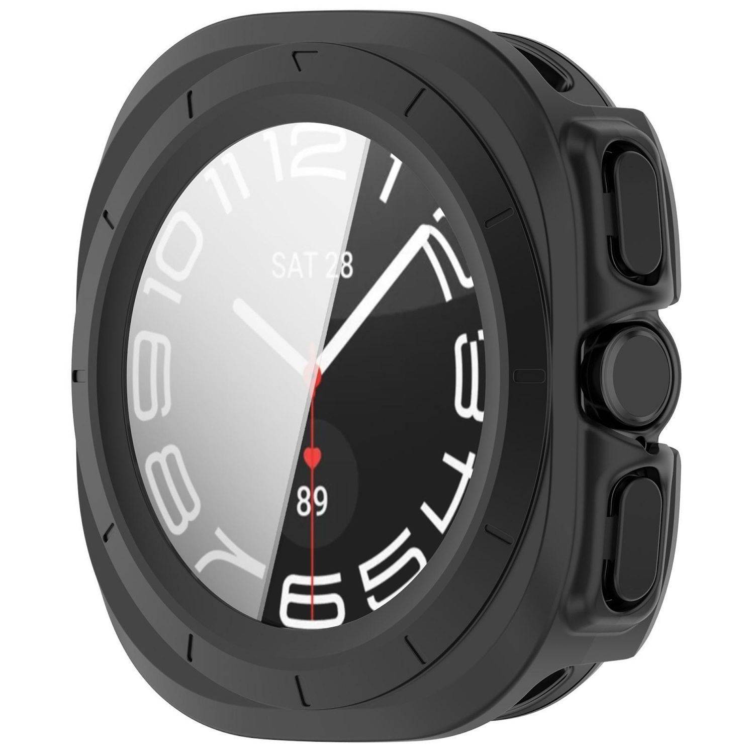 Smartwatchhülle Hartglas Silikon für Samsung Galaxy Watch Ultra 47mm Ultra 2025