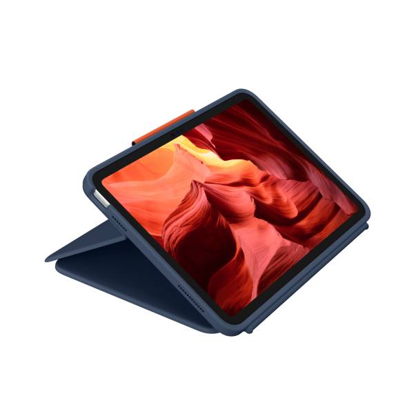 Logitech Rugged Combo 4 - Tastatur und Foliohülle - Apple Smart connector - Classic Blue - für Apple 10.9-inch iPad (10.