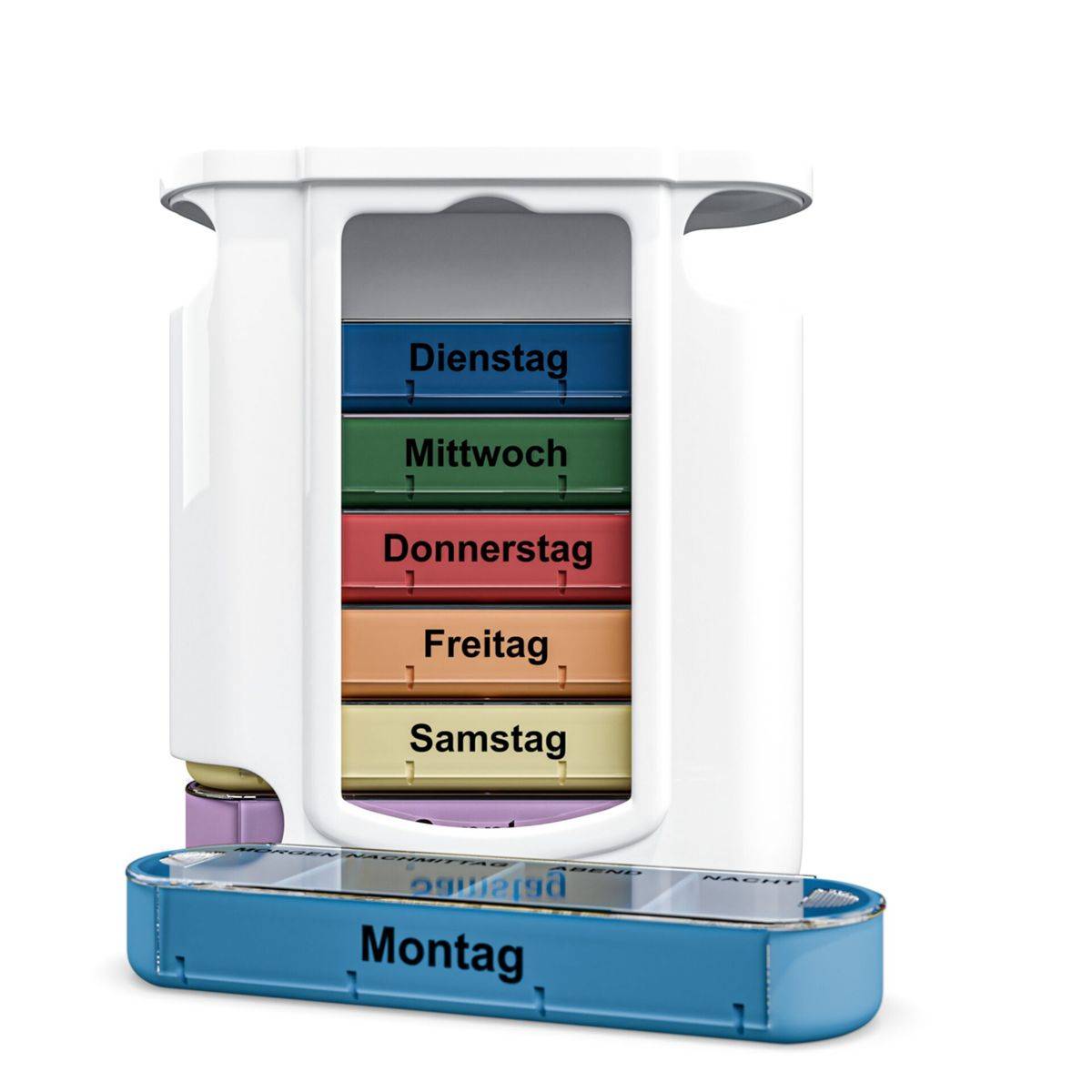 Weinberger Pillenbox-Wochendose coloriert