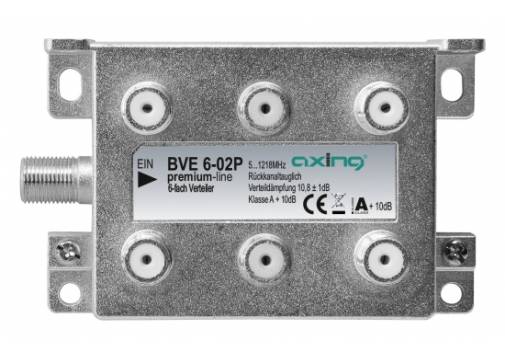 Axing BVE 6-02P, Kabelsplitter, 5 - 1218 MHz, Grau, A, 10,8 dB, F