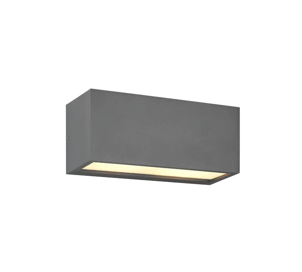Trio Außenwandleuchte Mayenne Außenlampe Wandlampe Up Downlight Anthrazit Eckig