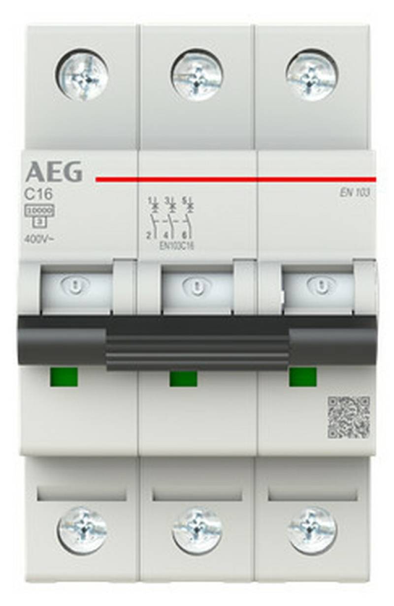 Busch-Jaeger 2CDS273088R0164 Elfaplus 10kA C-16A 3P Leitungsschutzschalter