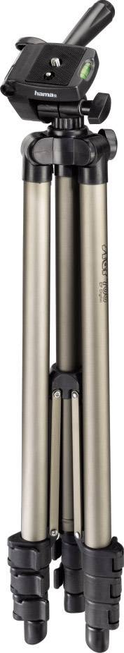Hama Star 700 Dreibeinstativ 1/4 Zoll Arbeitshöhe=42 - 125 cm Champagner inkl. Tasche, Wasserwaage