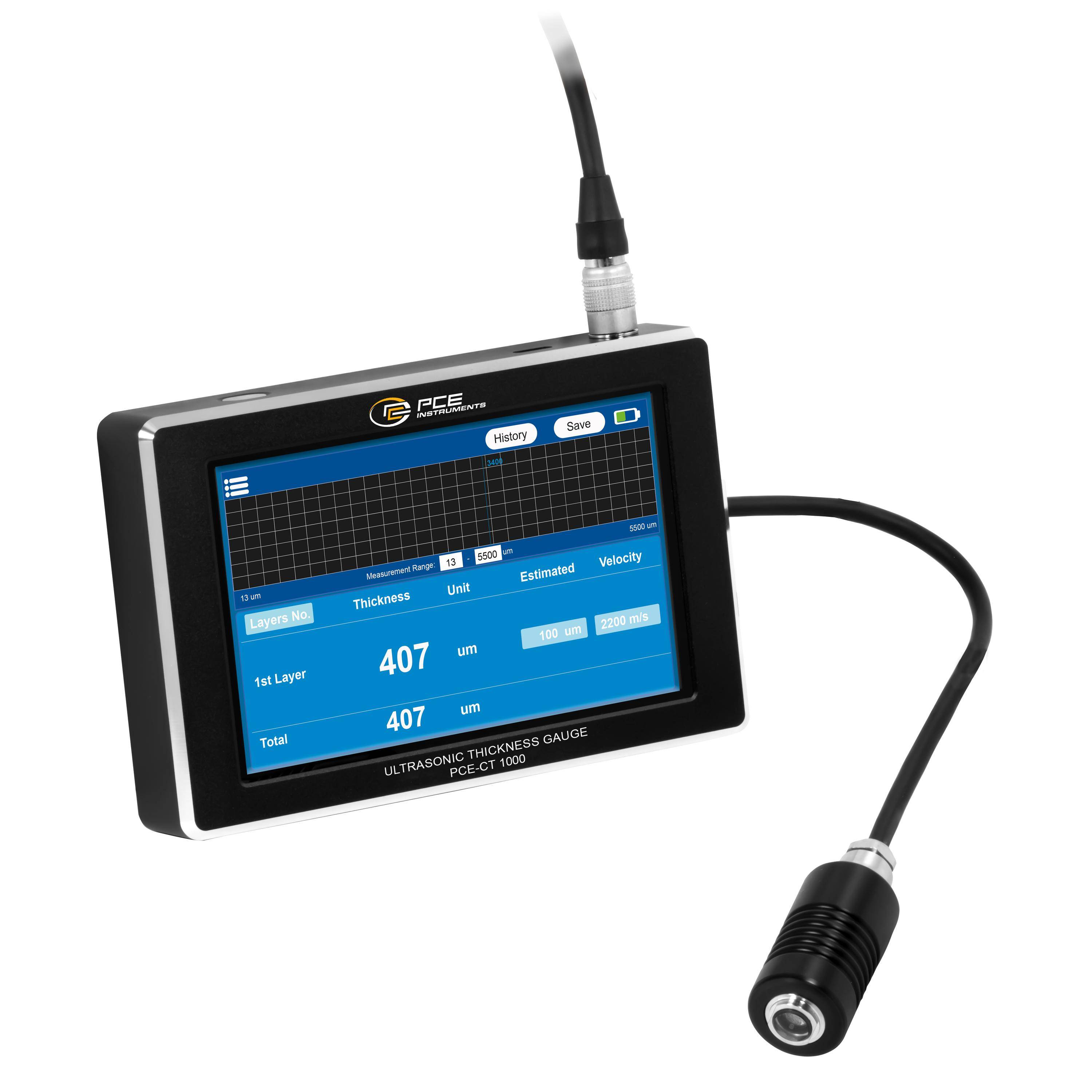 PCE Instruments PCE-CT 1000 Schichtdicken-Messgerät 13 - 5500µm