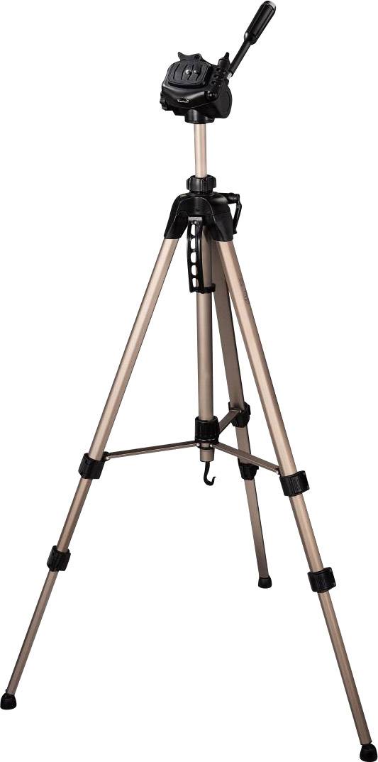 Hama Star 63 Dreibeinstativ 1/4 Zoll Arbeitshöhe=66 - 166 cm Champagner inkl. Tasche, Wasserwaage