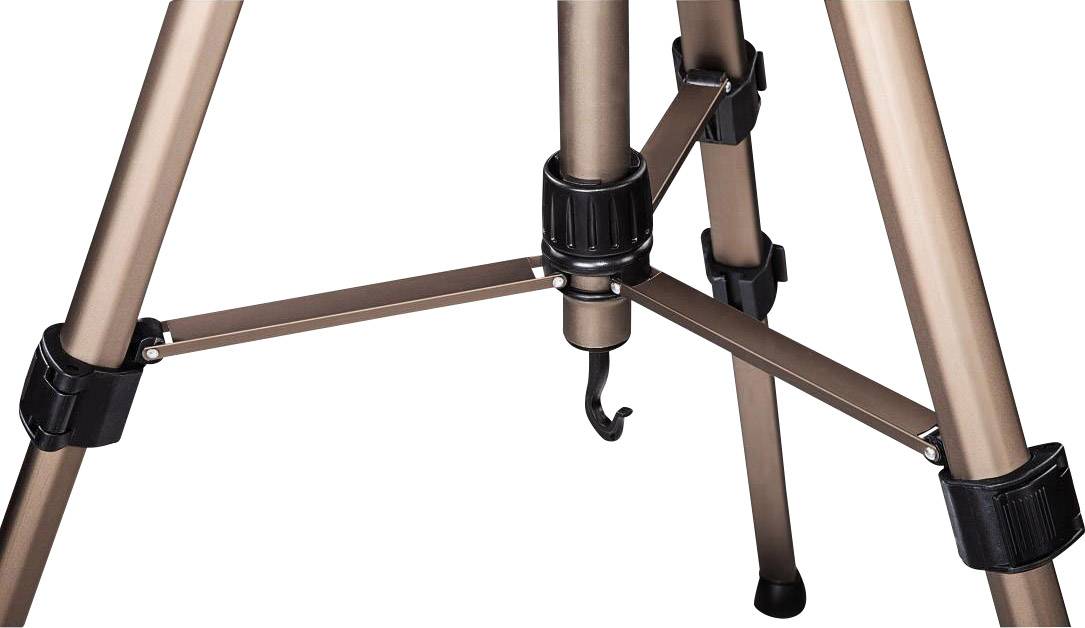 Hama Star 63 Dreibeinstativ 1/4 Zoll Arbeitshöhe=66 - 166cm Champagner inkl. Tasche, Wasserwaage