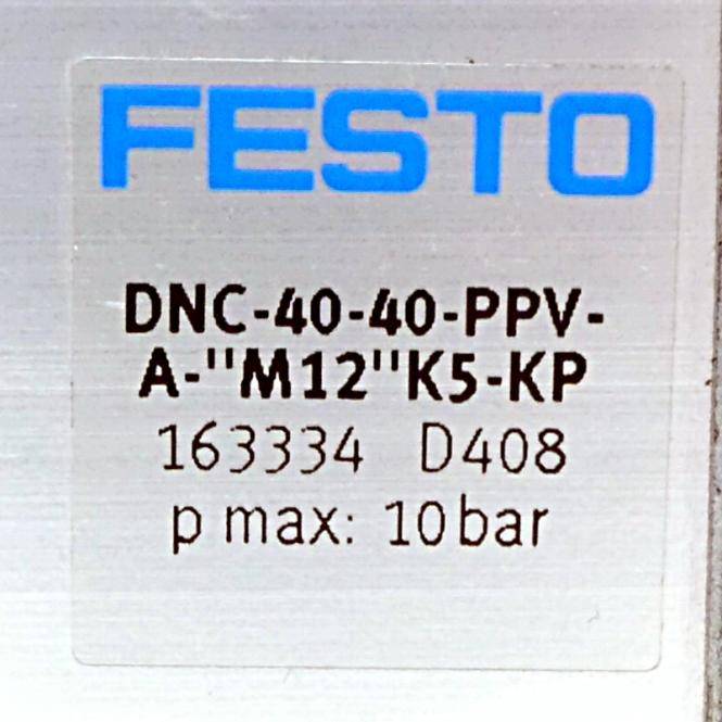 FESTO Normzylinder 163334 (DNC-40-40-PPV-A- M12 K5-KP)