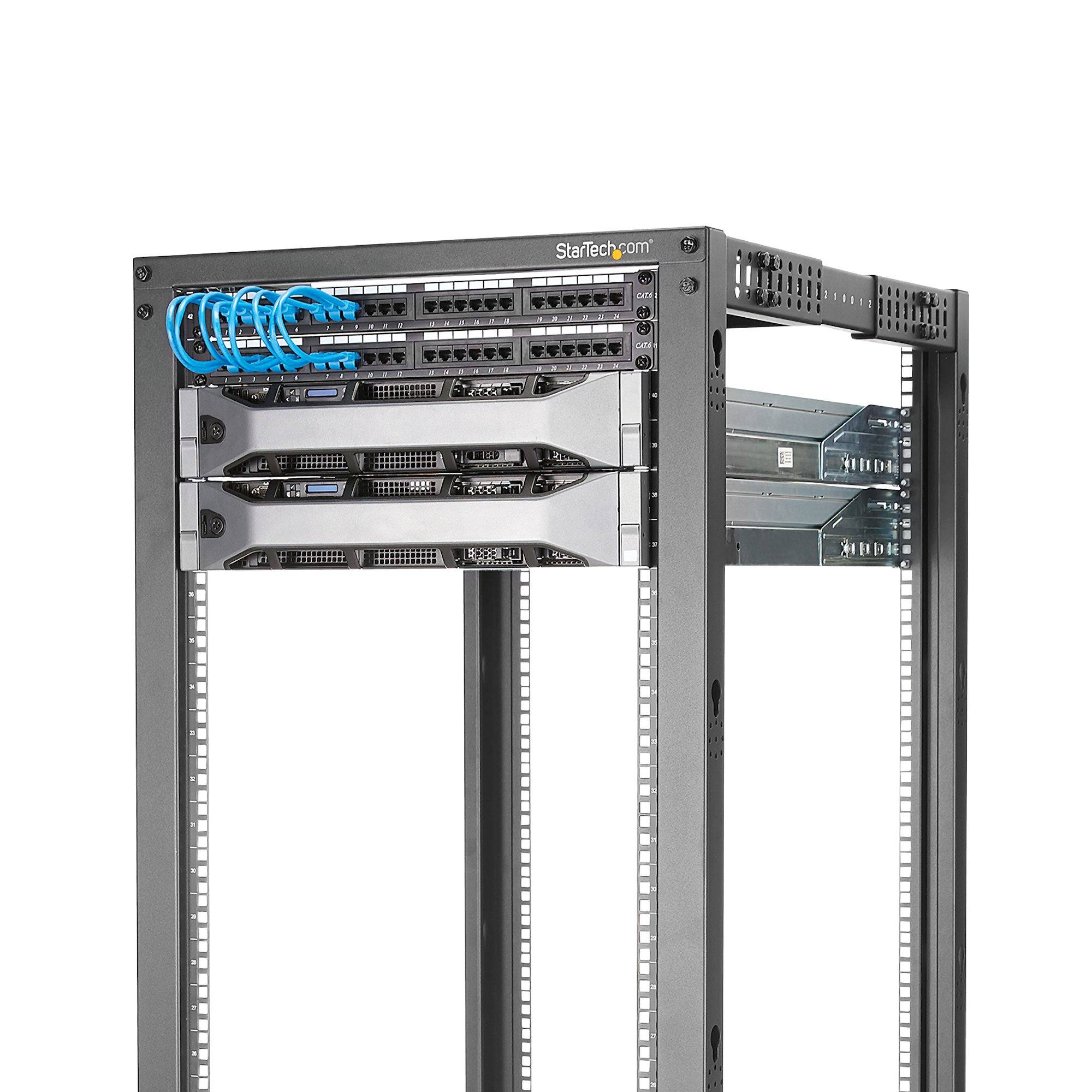 StarTech.com 19-Zoll Serverschrank - 15HE Laborgestell - Tiefenverstellbar 56 bis 102cm - Tragfähigkeit 544kg - Dell P