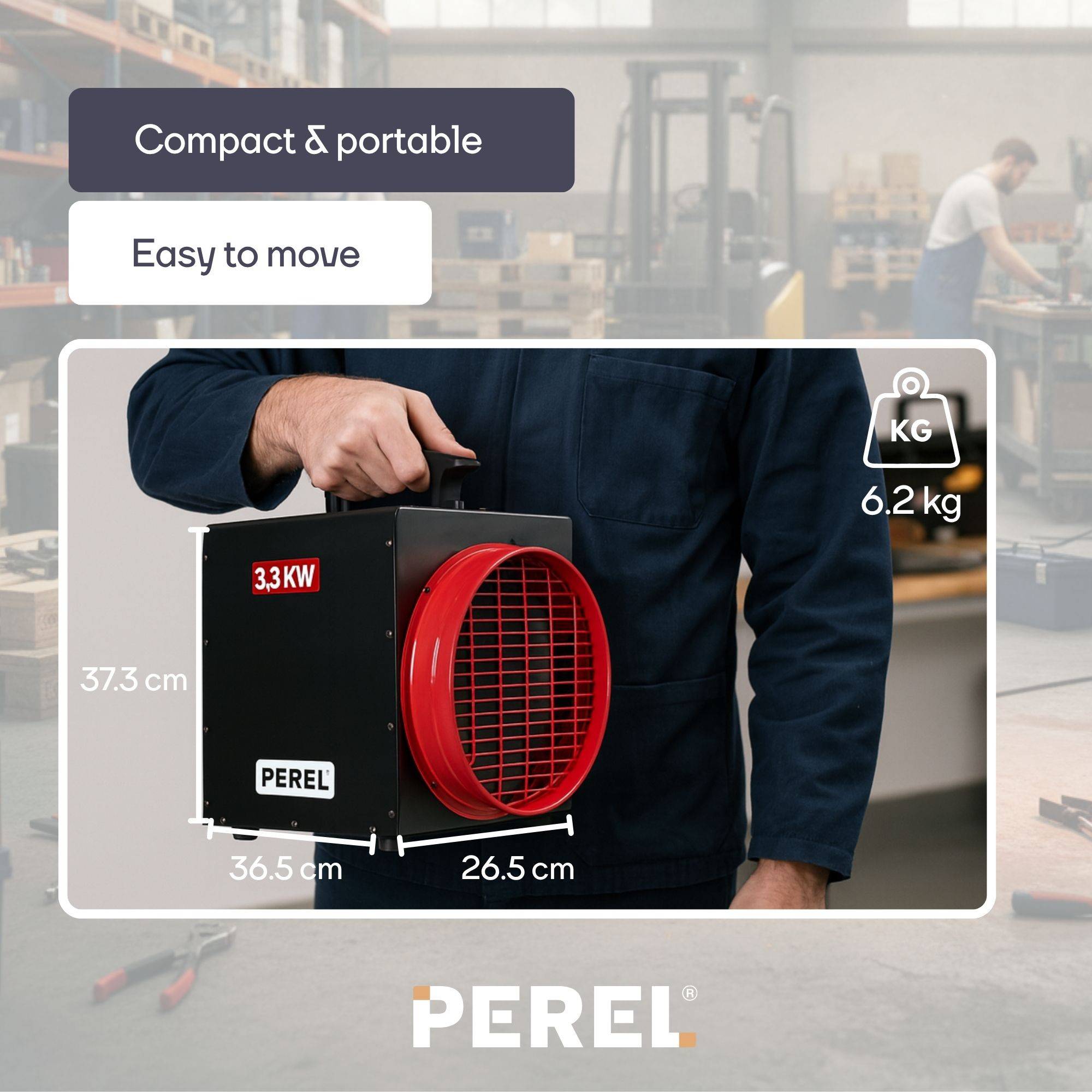 Industrieller Heizlüfter - 3300 W - IPX4