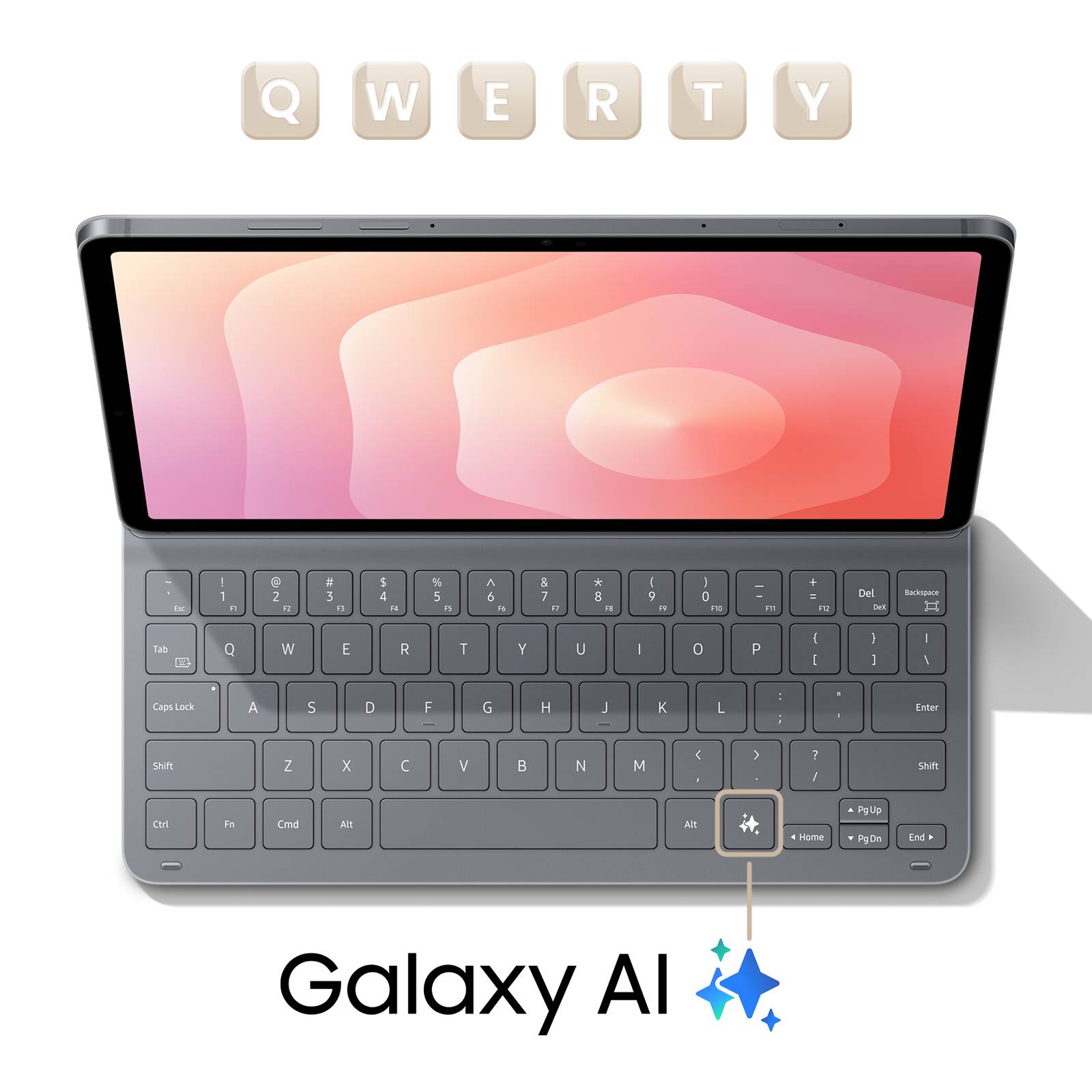 Galaxy Tab S11 Original Book Cover Keyboard Slim QWERTY Edition Schwarz