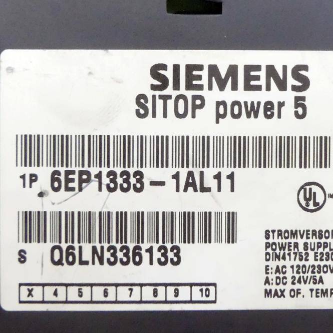 Siemens SIEMENS 6EP1333-1AL11 SIEMENS 6EP1333-1AL11 SITOP POWER SUPPLY