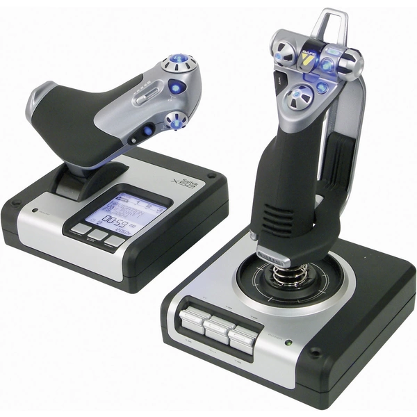 Logitech Gaming Saitek X52 Hotas Flight Control System PS28 Flugsimulator-Joystick USB PC Silber, Schwarz Logitech Gaming Saitek X52 Hotas Flight Control System PS28 Flugsimulator-Joystick USB PC Silber, Schwarz