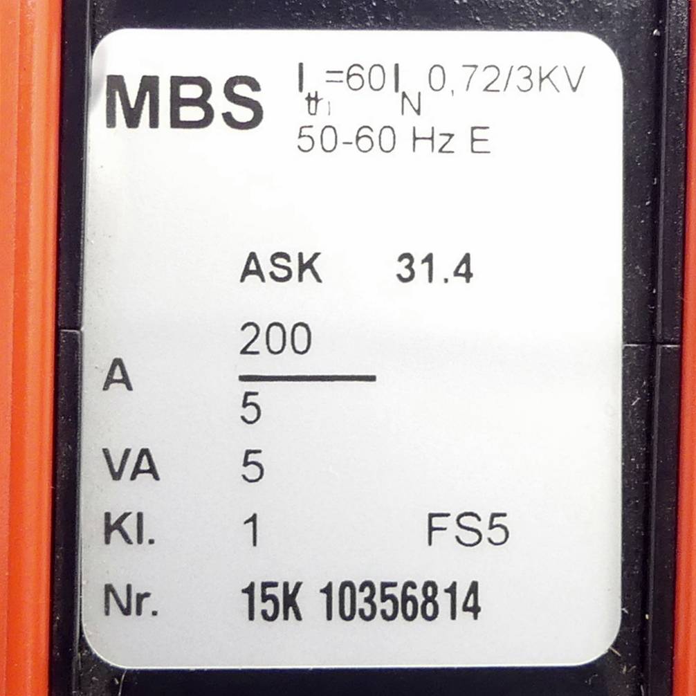 MBS Stromwandler (ASK 31.4 200/5 A 5 VA)