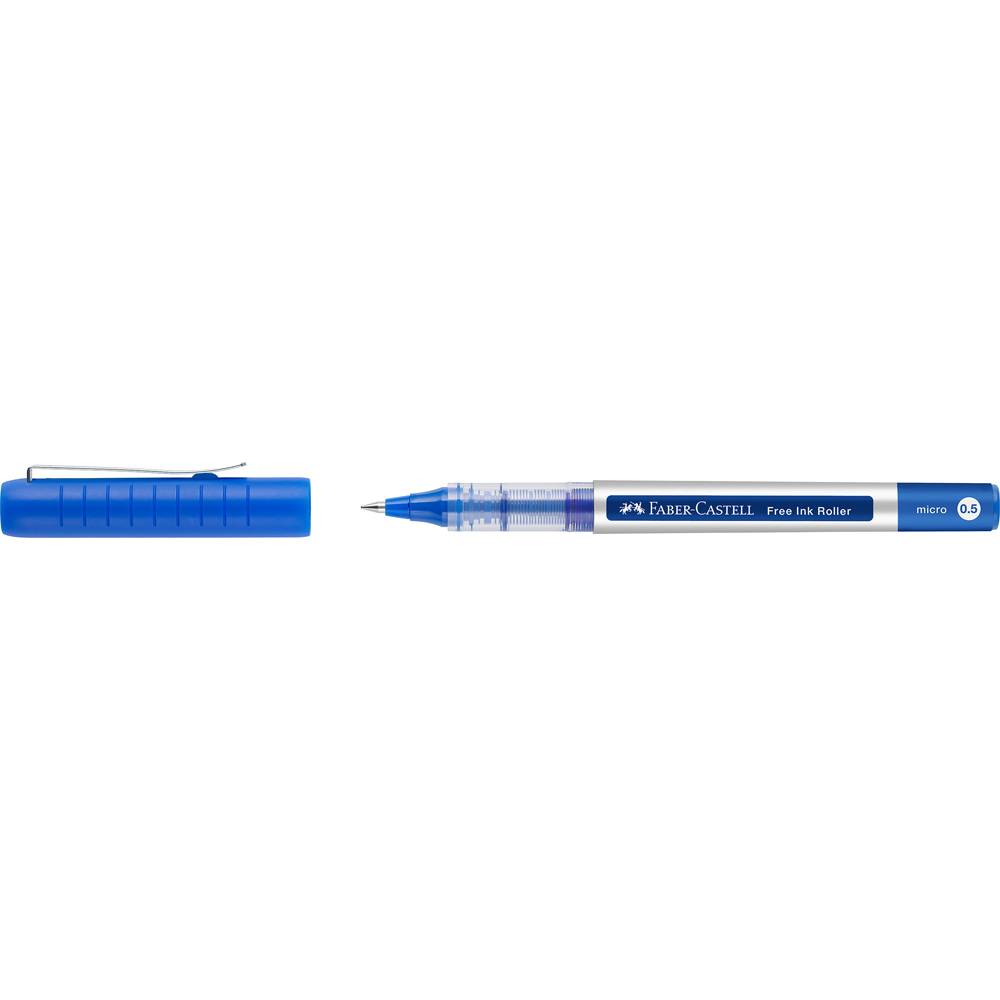 FABER-CASTELL 348501 - Anklippbarer versenkbarer Stift - Blau - Silber - Transparent - Blau -