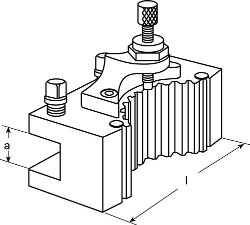 Wechselhalter f.Stahlhalterkopf C f.Drehstähle Spann-H.32mm TECWERK