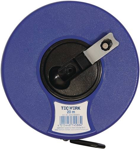Kapselbandmaß L.20m Bandbr.13mm 2 mm/cm EG II ABS Nylon-Fiber TECWERK
