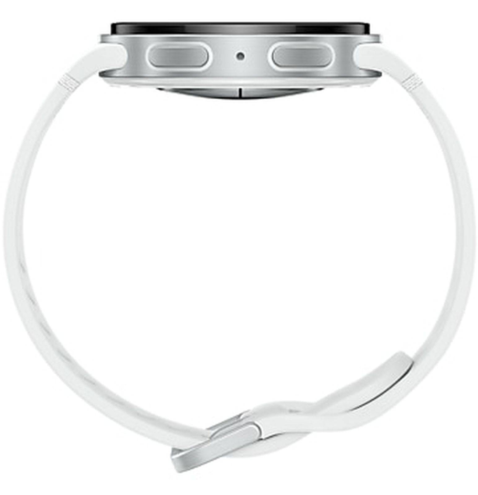 Samsung Galaxy Watch8 - 40 mm - silber - intelligente Uhr mit Sportband - Gummi - weiß - Bandgröße: S/M - Anzeige 3.4 cm