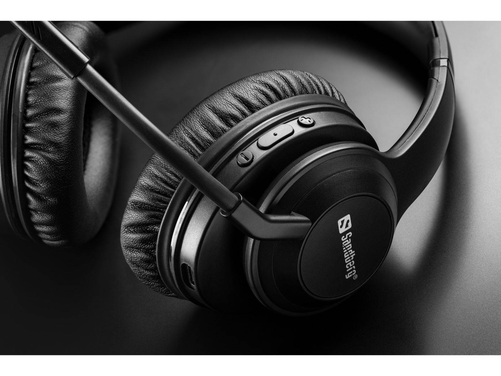 SANDBERG Pro Headset ohrumschließend Bluetooth kabellos kabelgebunden aktive Rauschunterdrückung USB-C