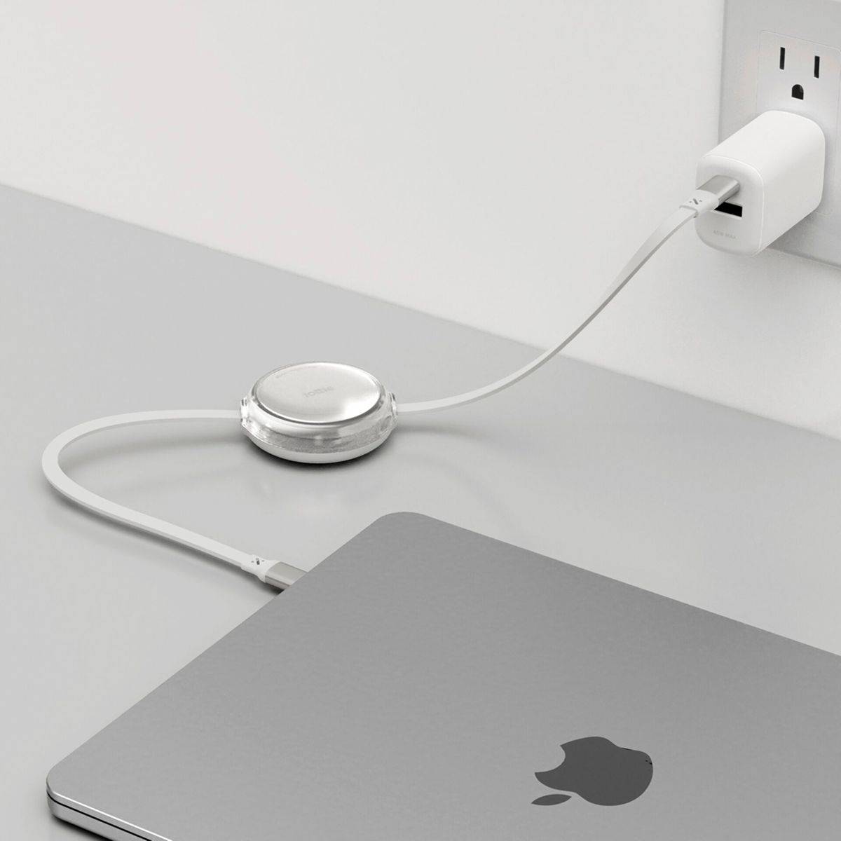 iOttie 100W Retractable USB-C Cable White 2-Pack