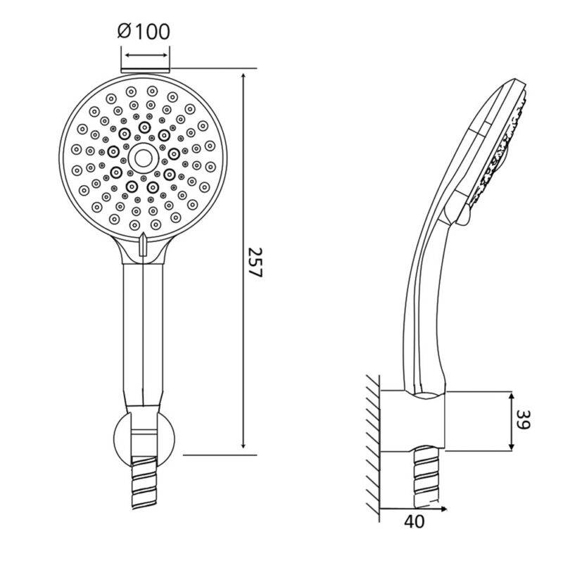 Beitz &amp; Walz AqvaBasic III Wannenset mit Handbr. 1-strahlig