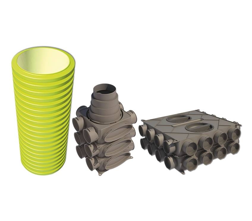 Buderus Logaplus Luftverteilpaket RR250 75er Rundrohrsystem bis 250m2 - 7739619935