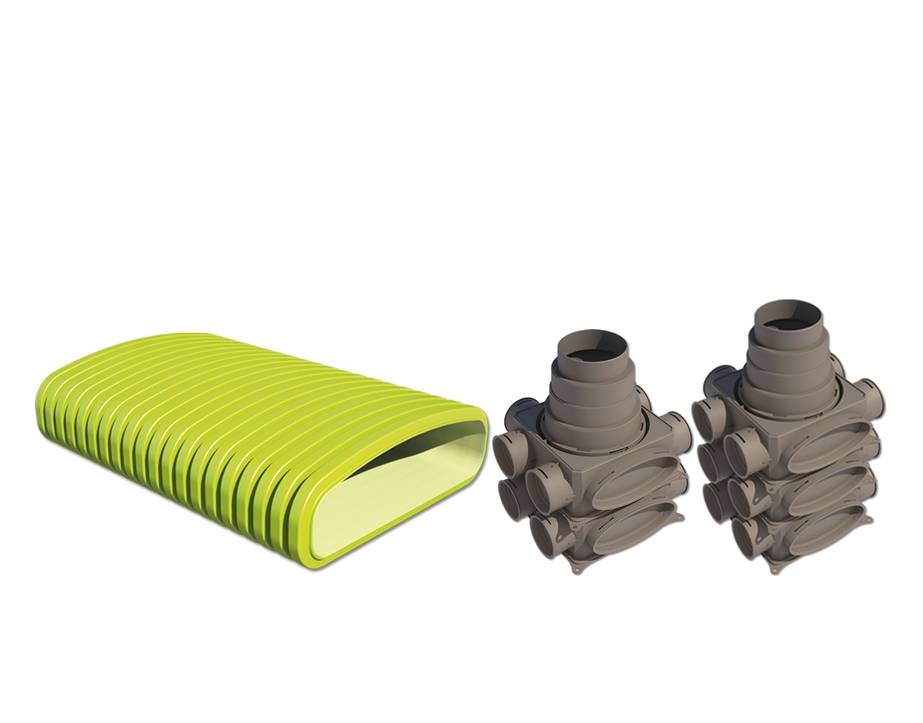 Buderus Logaplus Luftverteilpaket FK200 140x50mm Flachkanalsystem bis 200m2 - 7739619938