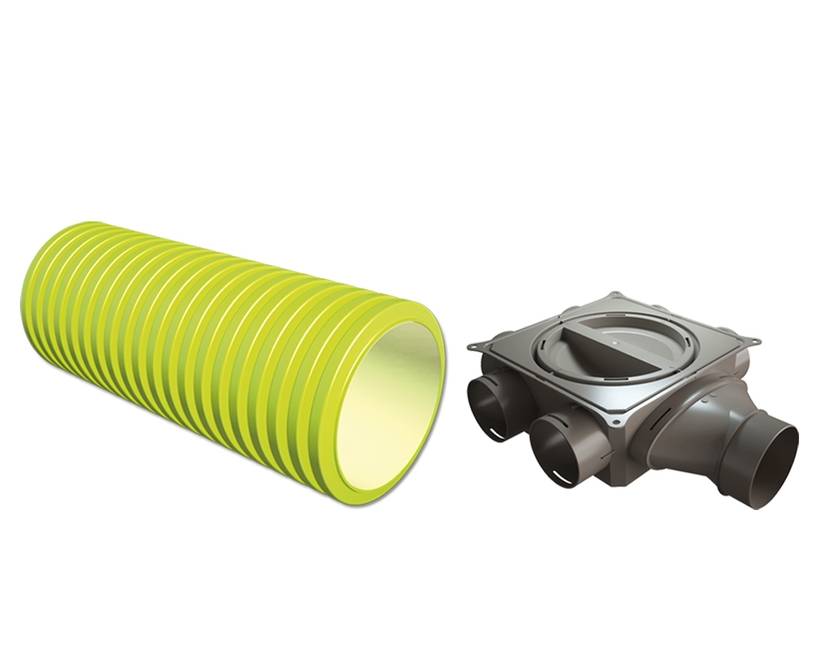 Buderus Logaplus Luftverteilpaket RR120D 75er Rundrohrsystem bis 120m2 (Decke) - 7739619930