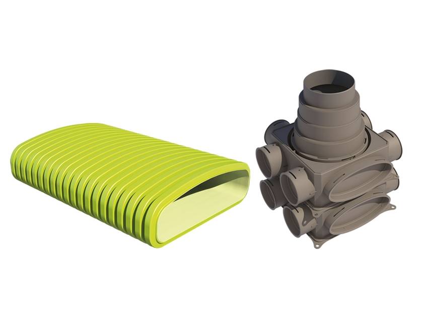 Buderus Logaplus Luftverteilpaket FK140 140x50mm Flachkanalsystem bis 140m2 - 7739619936
