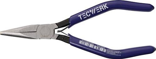 Elektronik-Spitzzange Gesamt-L.130mm ger.geschwärzt PVC tauchisol.TECWERK