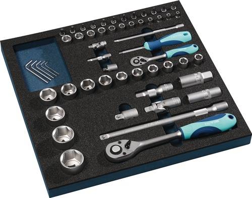 Werkzeugmodul 55-tlg.2/3-Modul Steckschlü.TECWERK
