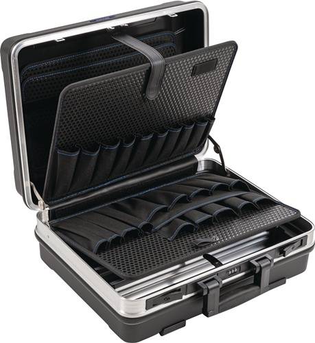 Schalenkoffer B500xT200xH420mm m.Wkz.taschen 28,1l ABS-Ku.Alu-Rahmen TECWERK