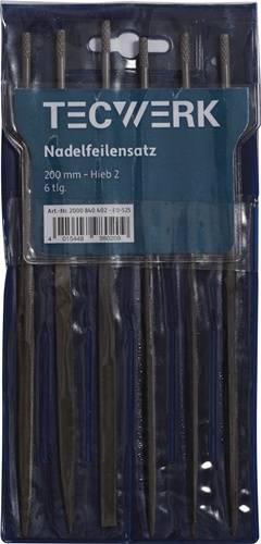Nadelfeilensatz L.200mm Hieb 2 6-tlg.TECWERK