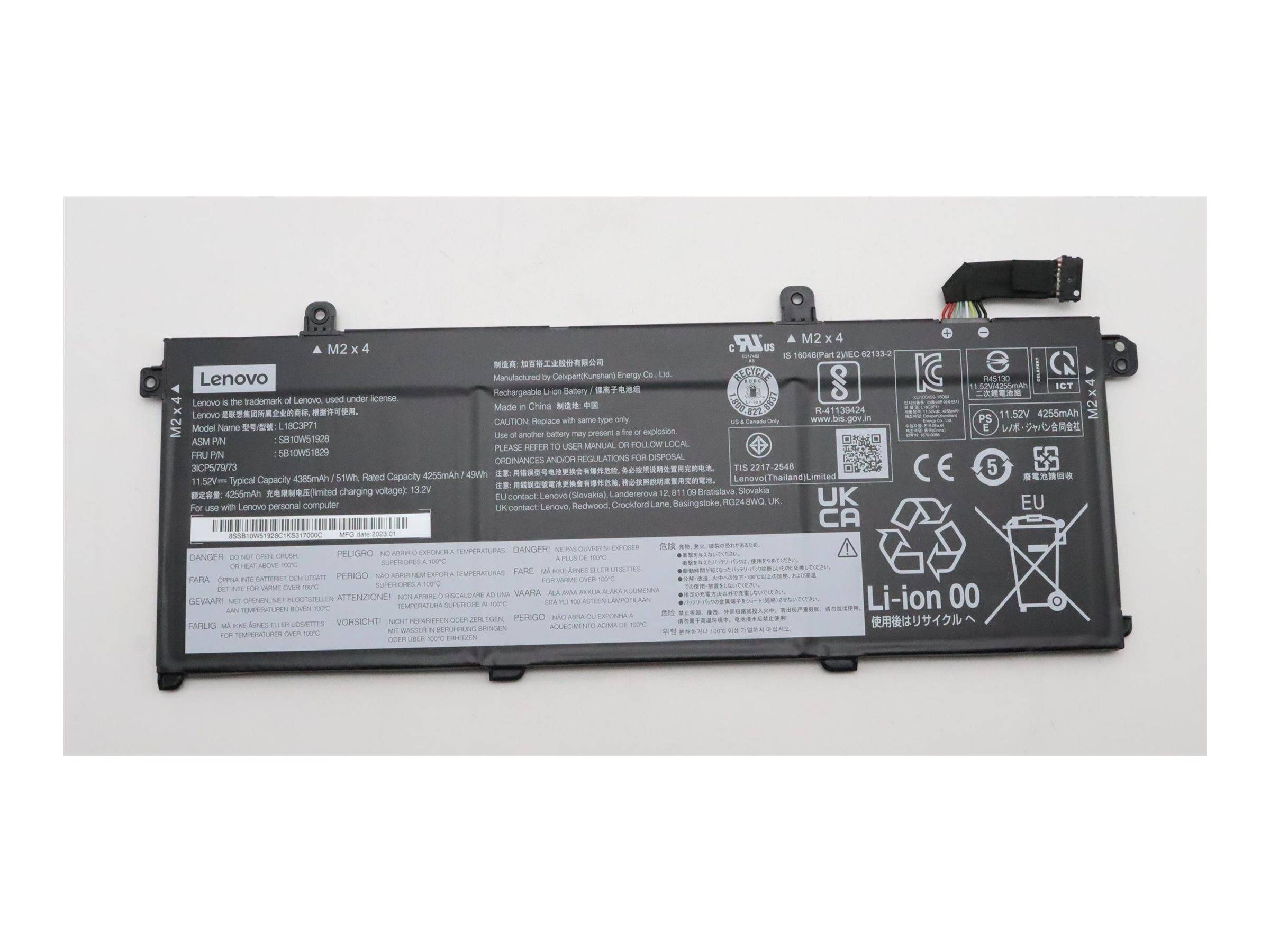 Lenovo Battery 3 Cell Internal 50Wh LiIon Batterie